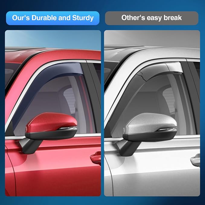 in Channel Rain Guard for Honda CR-V (CRV) 2023 2024 2025 2026, Window Deflectors Window Visors Rain Sun Wind Guards Shade Deflectors for Cars, Light Smoky Blue, 4PCS