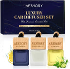 Aeshory Hanging Car Air Freshener, 3-Pack Bluemarine Collection, Long Lasting Car Scent, Unisex, Premium Aromatherapy Essential Oil Diffuser, Gift Set