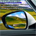 2PCS Blind Spot Car Mirror, HD Glass Rotate Adjustable Car Side Mirror, Strip Shaped Frameless Wide-angle Blind Spot Mirror, Universal Convex Rear View Mirror for Car, SUV, Truck (Strip)
