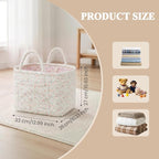 Floral Fabric Storage Basket Car Interior Storage Basket Underwear Sundries Laundry Baskets Supplies Home Organizer Bag (style 3)