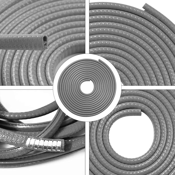 Car Door Edge Guards Rubber U Shape Edge Trim Seal Strips Protector Car Door Edge Protection for Auto Vehicle 10M