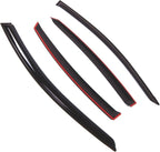Outside Mount Window Vent Visors Rain Guards Compatible with Hyundai Accent 2011-2017 | Side Window Wind Deflectors Rain Shields | Smoke Tinted, 4 Pcs Set, DGWV-691