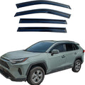 Tape On Window Visors Rain Guards Deflectors Compatible with Toyota Rav4 2019-2025, Side Vent Window Deflector Rain Guard Shade for Rav-4 19-25,Rav4 Window Covers,Truck Accessories-4pcs