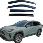 Tape On Window Visors Rain Guards Deflectors Compatible with Toyota Rav4 2019-2025, Side Vent Window Deflector Rain Guard Shade for Rav-4 19-25,Rav4 Window Covers,Truck Accessories-4pcs