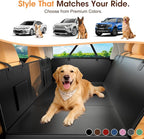 Hard Bottom Dog Car Seat Cover for Back Seat, 52"x65" Waterproof PU Leather Hammock with Side Flaps, Non-Slip Heavy Duty Protector for SUVs & Mid-Size Trucks, Supports Up to 450 lbs – Green