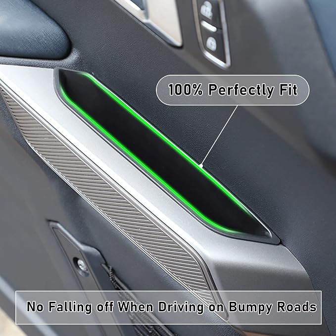 Door Side Storage Box Handle Container for Ford Bronco 2021 2022 2023 2024 2025 Car Interior Accessories, ABS Front Door Side Armrest Phone Pocket Organizer Insert Glove Pallet 2PCS Set