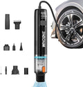 Portable Tire Inflator & Mini Vacuum, 150 PSI Cordless Air Compressor with Deflate Function, LED Display, Auto Shut-Off, Rechargeable Air Pump for Car, Bike, Motorcycle, Balls & Inflatables