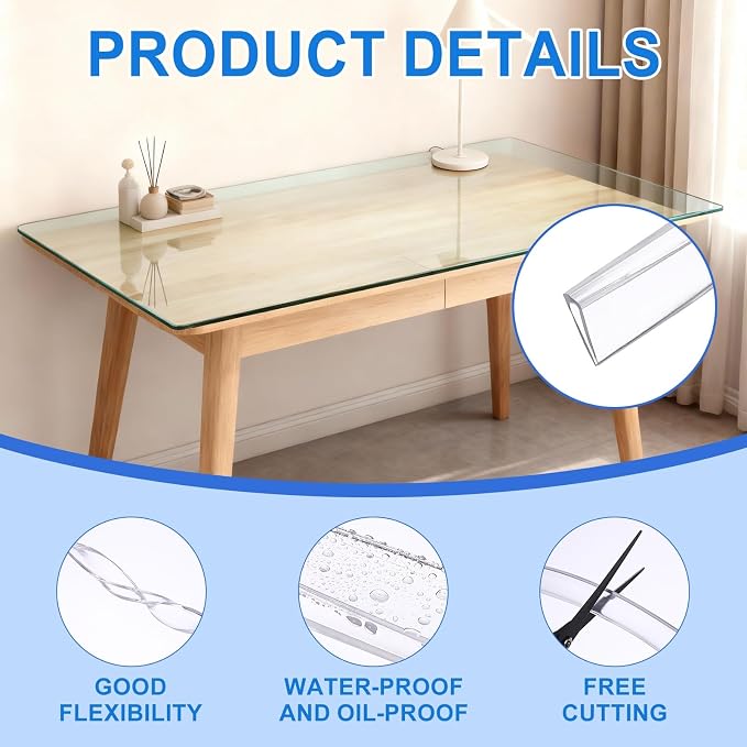 Clear Edge Trim, 13.1Ft Silicone U Channel Edge Protector, Edges Guards Fits 1/8"-5/32" for Car Doors Sheet Metal Parts (5/16" W x 9/16" H)