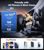 Military-Grade Phone Holders for Your Car【96+LBS Strongest Suction】Car Phone Holder Mount, Ultra-Durable Cell Phone Car Mount Truck for Dashboard Windshield Vent for iPhone 17 16 15 Pro Max Air