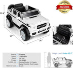 JOYLDIAS Kids Ride On Cars, Licensed Mercedes-Benz Maybach G650S, 12V7AH Battery Powered Toy Electric Car for Kids W/LED Underglow Lights, Remote Control,2 Motors, 3 Speeds,Music,Bluetooth,Horn, White