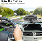 200W Portable Car Heater, 12 Volt Heater for Car, Auto Car Heaters, Car Windshield Defogger Defroster,2 in 1 Fast Heating & Cooling, Auto Ceramic Heater Fan 360 Degree Rotary Defroster Defogger
