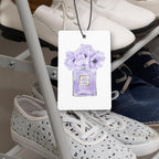 Purple Fashion Women Car Air Freshener 4 Pcs, Trendy Watercolor Perfume Lips High Heels Hanging Air Freshener for Cars Closet Drawer Books, Cute Girly Car Accessories for Women Girls