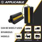 Wheel Chocks for RV Trailer [1pair/2pack with Rope] Camper Trucks and Aircraft, Versatile Heavy Duty Rubber Wheel Chocks Block for with 3 Reflective Strips, Tire Wheel Immobilizers & Chocks