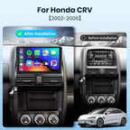 Android 15 Car Stereo for Honda CRV 2002-2006, 9 Inch HD Touchscreen Radio, Wireless CarPlay Android Auto GPS WiFi Bluetooth FM/RDS SWC Dual USB HD Backup Camera 2G+64G