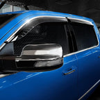 Goodyear Chrome Trim Window Deflectors for Dodge Ram 1500 2019-2026 Crew Cab, Shatterproof Tape-on Rain Guards, Window Visors, Vent Deflector Visor,Car Accessories, 4 pcs - GY008852
