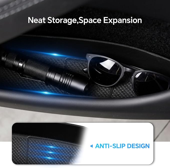 Farmogo Door Side Storage Box for Tesla Model Y Juniper 2026 | All-weather Waterproof TPE Front & Rear Slot Pocket Liners for Tesla Model Y Accessories (1:1 Custom Design)
