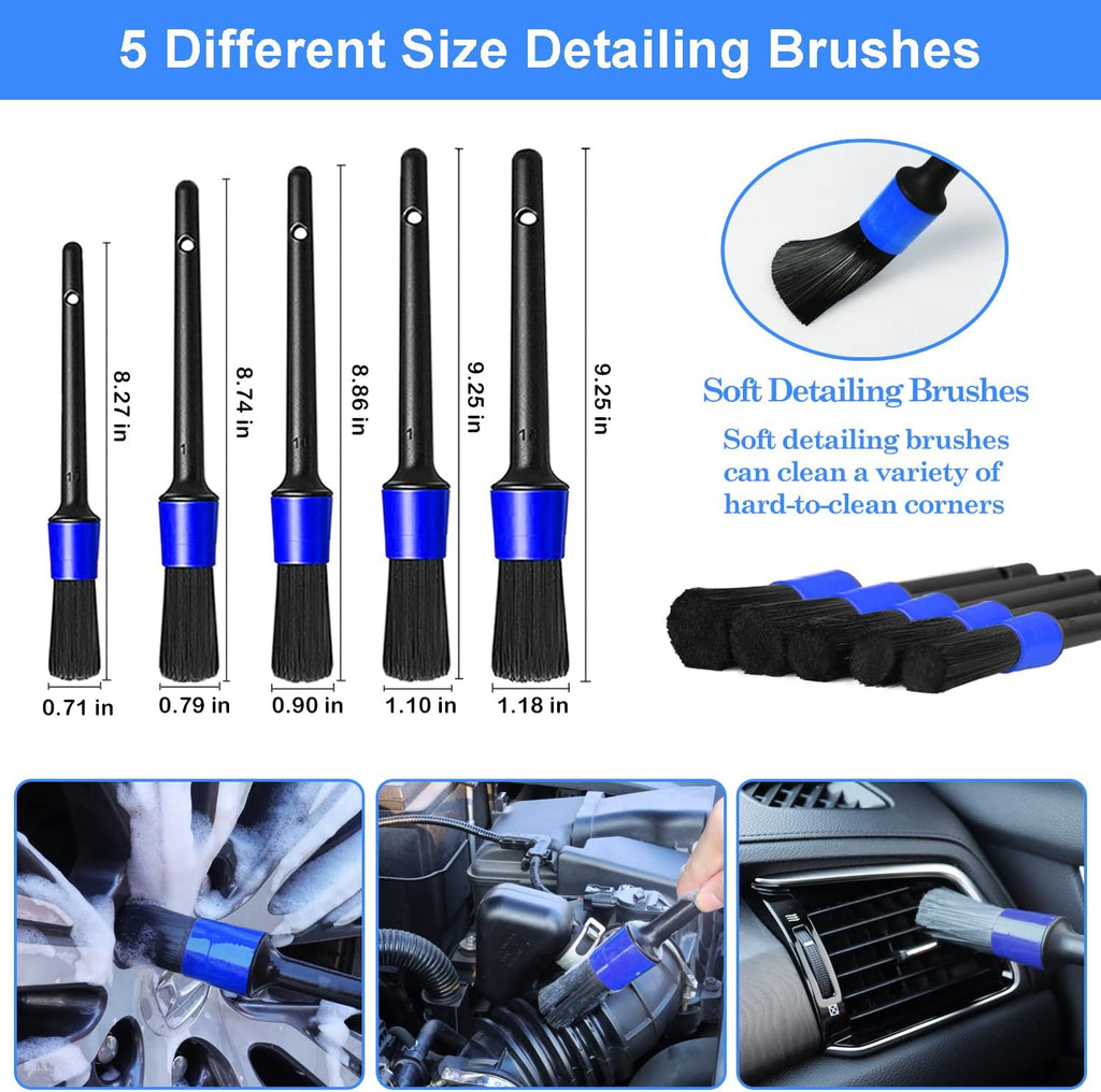 26-Piece Car Detailing Brush Kit — Complete Interior Cleaning Set