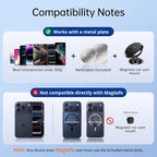 Magnetic Car Phone Holder for Dashboard, 360° Adjustable Strong Magnets Cell Phone Car Mount Compatible with iPhone, Samsung, Android etc.