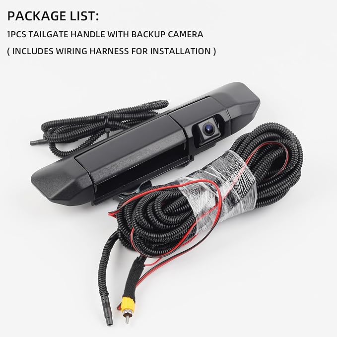 Tailgate Handle Rear View Backup Camera 6909004020 Compatible with Toyota Tacoma 2005-2015 Black Aftermarket Replacement Reverse Parking Liftgate Latch Handle Camera (RCA Connector)