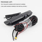 Tailgate Handle Rear View Backup Camera 6909004020 Compatible with Toyota Tacoma 2005-2015 Black Aftermarket Replacement Reverse Parking Liftgate Latch Handle Camera (RCA Connector)