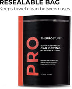 Car Drying Towel 1400 GSM - Ultra Absorbent Twisted Loop Microfiber Towel for Auto Detailing, Scratch-Free Lint-Free Streak-Free Dual-Sided Car Wash Cloth, XL 24"x36"