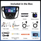 4G+64G Car Radio for Ford Focus 2012-2018: Upgrade Android 15 9" Touch Screen Stereo Head Unit Wireless CarPlay Android Auto, BT 5.4, WiFi 6, GPS, FM, RDS, EQ, SWC, 1080P Backup Camera