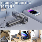 Car Vacuum Portable Cordless 20000PA High Power 4-in-1 Compressed Air Duster & Air Blower & Pump Hand Held Vacuum with Brushless Motor for Car, Home, Office,Camping Ideal Gifts for Men & Women