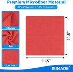 Shop Towels Rags, 150 Pack Reusable Shop Rags Bulk Microfiber Cleaning Cloth Lint Free Cleaning Towels for Car Kitchen Automotive Bar Mechanic Restaurant Garage, 11.5"x 11.5", Red