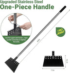 63 Inch One-Piece Handle Weed Scraper Garden Flat Shovel Floor Scraper Long Handle Heavy Duty Multi Weeding Shovel with 11 Inch Spring Steel Blade for Ice, Weed, Dirty, Moss, Lawn Edging