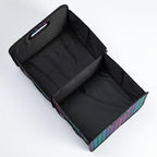 Paws Car Trunk Organizer Foldable Storage Bin with Handles Non Slip Base Pet Gear Travel Tote for SUV Truck (Rainbow Paws)