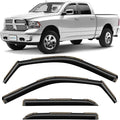 in-Channel Incredibly Durable Rain Guards for Dodge RAM 2009-2018 1500 Crew Cab, Mega Cab, Original Window Deflectors, Vent Window Visors, Vent Deflector Smoke Truck Accessories 4 pcs-609006