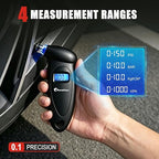 Digital Tire Pressure Gauge,Accurate Cars Air Gauge 150 PSI,Black | 0-150PSI Calibrated,Accurate in 0.1 Increments,4 Measurement Units,Backlight LCD&Nozzle Light,for Everyday Vehicles