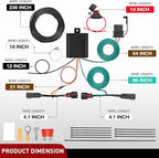 4 Pin Trailer Wiring Harness Kit 56120 Vehicle Connect Plug OEM Compatible Custom for 2011 2012 2013 2014 Ford Edge Limited SE SEL Sport Simple Fit Tow Hitch Accessories