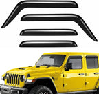 Extra Durable Window Deflectors Tape-On Window Visors Rain Guards Fit for Jeep Wrangler JL 2018-2026, Sun Visors, Wind Vent for Shades, Exterior Car Accessories - 4pcs. AG0085