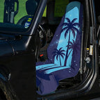 2 Pack Car Seat Towel Covers, Sweat-Proof Microfiber Seat Protectors for Gym, Running, Beach & Workout, Breathable Quick-Dry, Machine Washable, Night Palm Tree Print, Universal Fit