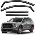 GrandWheel Window Deflectors Smoke Tinted in-Channel Side Window Vent Visor Deflectors Rain Guards Compatible with GMC Acadia 2024-2026 - 4 pcs. GW1002
