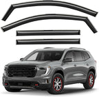 GrandWheel Window Deflectors Smoke Tinted in-Channel Side Window Vent Visor Deflectors Rain Guards Compatible with GMC Acadia 2024-2026 - 4 pcs. GW1002