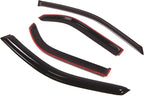 WD2-001RM Dark Smoke 4 Pcs Set Window Visor (Outside Mount) Deflector Rain Guard Compatible with 2001-2006 Acura MDX