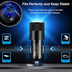 USB C Car Charger, 5 Pack 38W Dual Ports USB-C & USB-A Cigarette Lighter Adapter Fast Charging Car Phone Charger for iPhone 17 Pro Max 16 16e 15 14, Samsung S24, Pixel Cargador para Carro Phone Plug