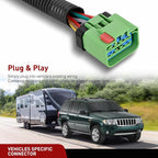 4 Pin Trailer Wiring Harness Kit 55369 Vehicle Standard 4 Way Connector Custom for 1999 2000 2001 2002 2003 2004 Jeep Cherokee Including Laredo and with Skid Shield Simple Fit Tow Hitch