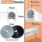 Car Door Edge Guards, 32.8Ft(10m) Car Door Protector Edge Guards Rubber Seal, Doors Edge Trim U Shape Edge Guards for Cars Trucks Suvs (White)