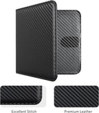 CoBak Car Registration and Insurance Holder - Small and Lightweight Vehicle Glove Box Car Organizer, Auto Truck Comparment Accessories Case for Essential Document, Driver License (Carbon Fiber Black)