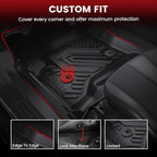 Floor Mats & Cargo Liner 2015-2020 & Only 7/8 Seats (Not for 9 Seats) for Chevrolet Chevy Tahoe/GMC Yukon(Only Yukon, Not Fit Yukon XL), All Weather TPE Custom Fit Car Floor Liners