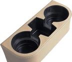 Car Seat Organizer Cup Drink Holders Multi Functional Gap Filler Storage Box Insert Organization Helps Reduce Distracted Driving&Holds Phone Mount Mug Bottle Cellphone (PUBD-Beige)