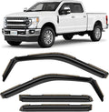 in-Channel Incredibly Durable Rain Guards Compatible with F250 to F550 Super Duty 2017-2022 Crew Cab, Original Window Deflectors, Vent Window Visors, Vent Deflector, 4 pcs.- 617198