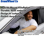 Window Deflectors Smoke Tinted Tape-On Side Window Vent Visor Deflectors Rain Guards Compatible with Compass 2017-2026 - 4pcs. GW0016