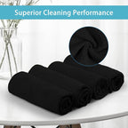 Black Microfiber Cleaning Cloth 600 Pack, Microfiber Towel for Cars, Lint Free, Scratch-Free, Highly Absorbent, and Cleaning Rags for House, Window and Glass, Cars, TV Screen 11.5 X11.5 inch