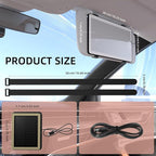 Sun Visor Vanity Mirror, LED Dimmable Car Mirror with 3 Light Modes, Easy to Install & Equip Strap Mounting, for Women's Makeup, Women's First Choice (solar car sun visor)