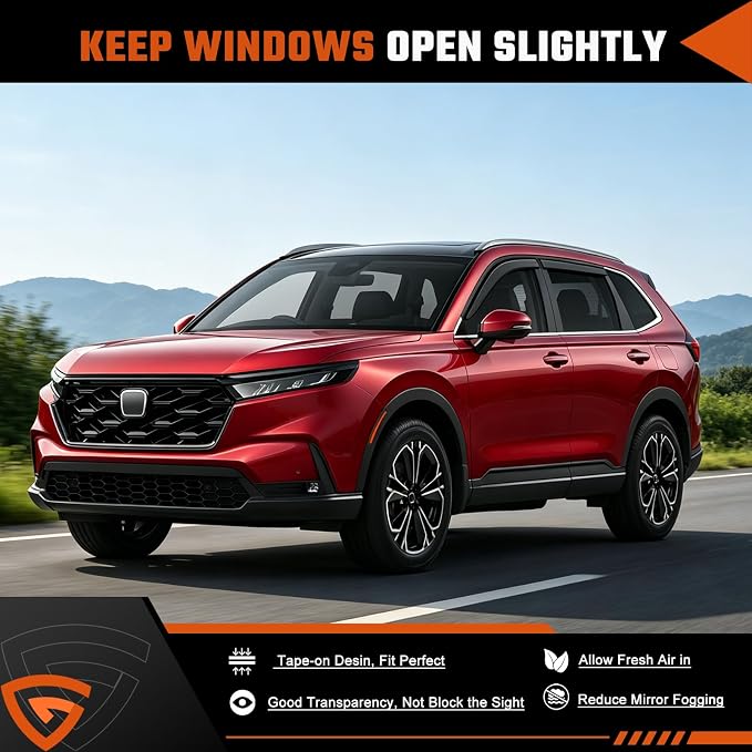 Rain Guards Compatible with Honda HRV 2023 2024 2025 2026, Tape-on Durable Side Window Sun Wind Deflectors, 2023-2026 HRV Rain Guard Black 4 PCS