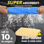 Premium Extra Large Shammy Cloth for Car Drying 2pk (34”x25”)-Super Absorbent XL Chamois Towel for Car-Reusable Shammy Towel for Car, Bathroom,Pets, Dust Remove, No Spots/Streak/Scratch